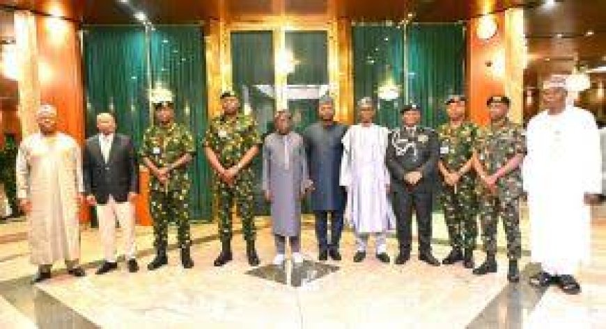 Bola Ahmed Tinubu Meets Defence, Security Chiefs in Abuja