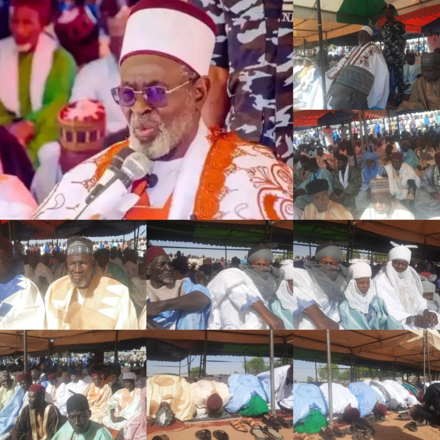 SALLAH: Mai of Pataskum Leads Thousands in Eid Prayers at Palace